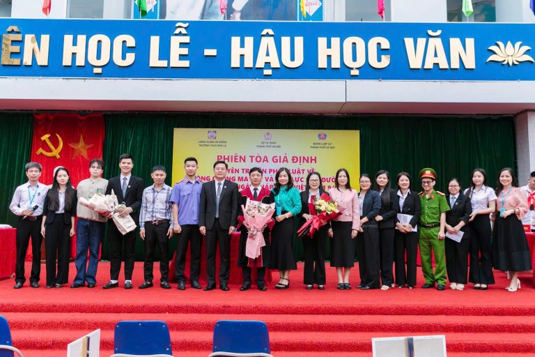 Một số hình ảnh diễn án tại trường THCS Phú La – Hà Nội