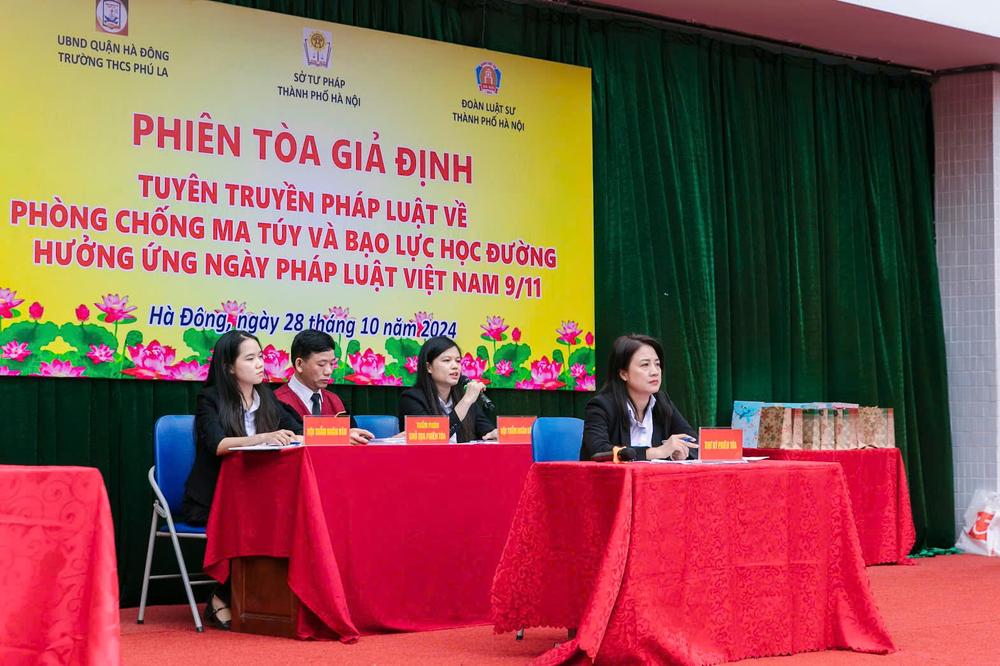 Một số hình ảnh diễn án tại trường THCS Phú La – Hà Nội