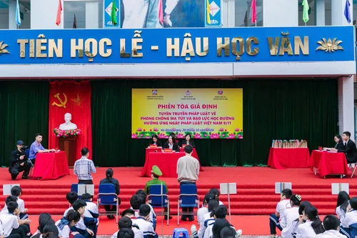 Một số hình ảnh diễn án tại trường THCS Phú La – Hà Nội